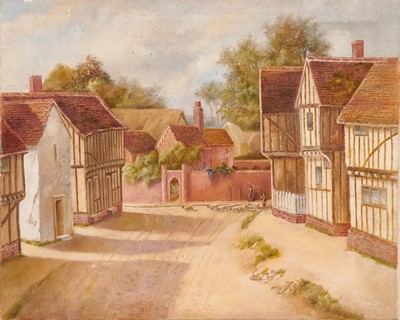 Lot 1007 - Maitland Mason (1861-1951) oil on canvas, View of Aldham Mill, Suffolk, together with a view of Lavenham