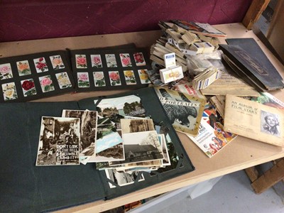 Lot 758 - Collection of cigarette cards, postcards and tea cards, etc