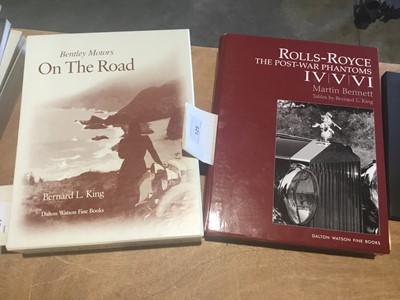 Lot 125 - Books, Rolls-Royce Post War Phantoms by Martin Bennett in slipcase and another ' Bentley Motors on the road' by the great lamented late Mr Bernard King, also in slipcase (2)