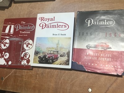 Lot 126 - Books, 'The Daimler Tradition', 'Royal Daimlers' both by Brian Smith and 'Daimler 1896-1946' by St.John C Nixon (3)
