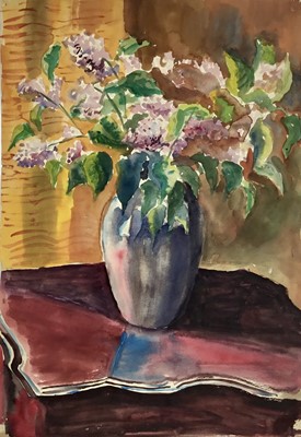 Lot 25 - Colin Moss (1914-2005) watercolour, vase of flowers, 55 x 38cm, together with two others by the same hand. (3)