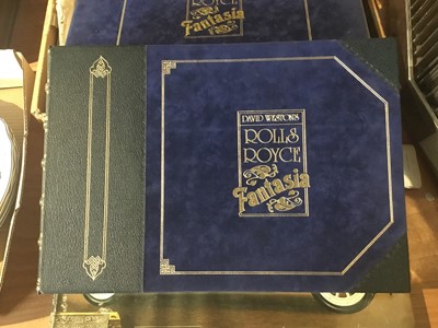 Lot 131 - Book, 'Rolls-Royce Fantasia' by David Weston, de-luxe leather binding and velvet slip case in original packaging, limited edition 850 copies, signed by the artist and numbered '3'.