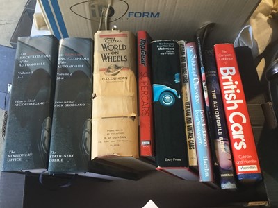 Lot 136 - Books 'The World of Wheels' by H.O. Duncan  and other motoring books