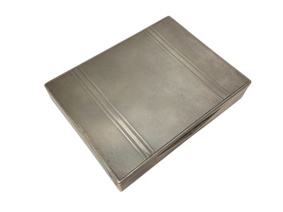 Lot 112 - Continental silver box with engine turned decoration