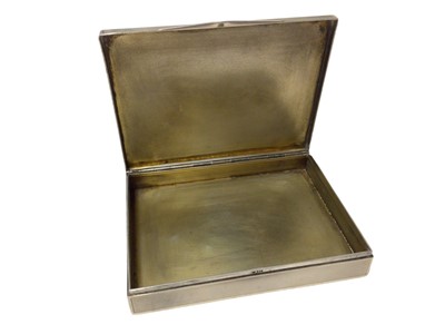 Lot 112 - Continental silver box with engine turned decoration