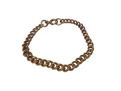 Lot 109 - Edwardian 9ct rose gold curb link bracelet