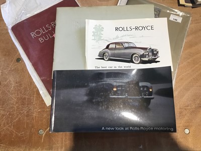 Lot 146 - lot 1960s/70s Rolls-Royce sales brochures including Silver Cloud III, Corniche and Silver Shadow