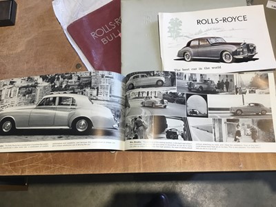 Lot 146 - lot 1960s/70s Rolls-Royce sales brochures including Silver Cloud III, Corniche and Silver Shadow