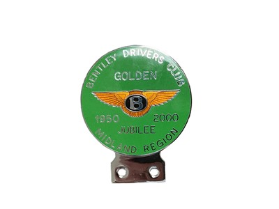 Lot 155 - Bentley Drivers Club Golden Jubilee 1950 - 2000 Midland Region grill badge