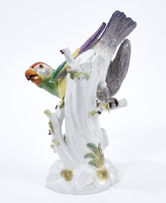 Lot 24 - Meissen model of a parrot