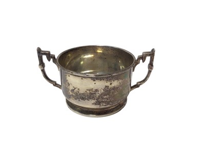 Lot 115 - Silver two handled sugar bowl retailed by Harrods