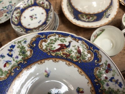 Lot 36 - 1920's bone china teaset, decorated with Worcester style decoration retailed by Maple & Co.