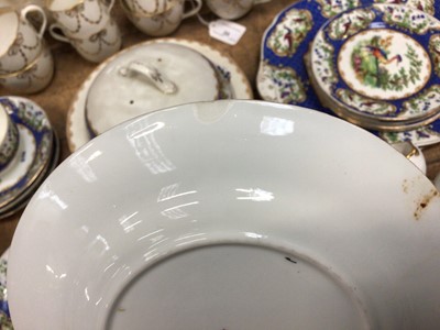 Lot 36 - 1920's bone china teaset, decorated with Worcester style decoration retailed by Maple & Co.