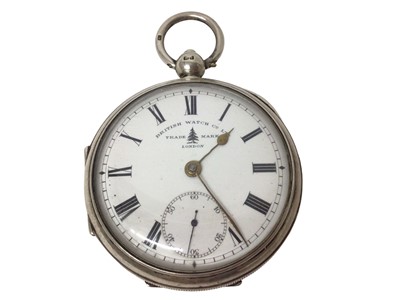 Lot 127 - Silver cased key wind pocket watch, Birmingham 1914, with Roman numerals and subsidiary seconds dial, the case 5.4cm diameter