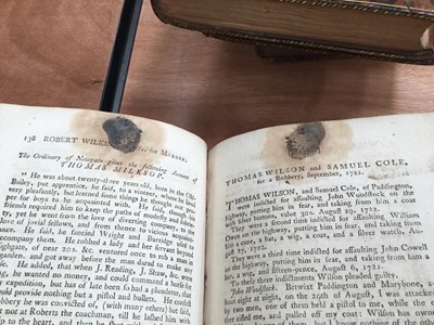 Lot 1668 - John Villette -  The Annals of Newgate or Malefactors Register, London: Printed for J. Wenman, 1776. 4 vols. Illustrated Accounts of "The Most Notorious Malefactors" decorative plates, mottled calf...