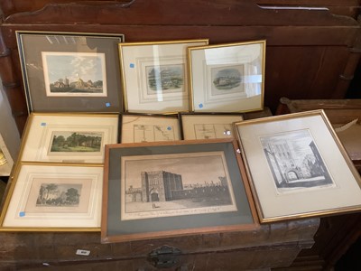 Lot 311 - Paul Kimpton etching of Bury St Edmunds, together with small group of prints of the Bury area