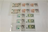 Lot 2329 - Banknotes - G.B. - to include £1 Chief Cashier...