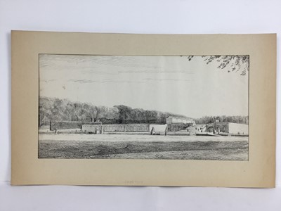 Lot 83 - David Hill (1914-1977), pen and ink and wash, St Gervais, Paris, dated April 1952, 50 x 32cm, and various other landscape and city views in a variety of media on paper. (20)