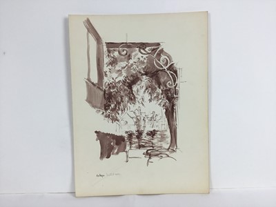 Lot 85 - David Hill (1914-1977), pen and ink and wash 'Noorder Eind, Graveland, inscribed, 24 x 31, together with a group of landscapes on paper in a variety of media. (37)