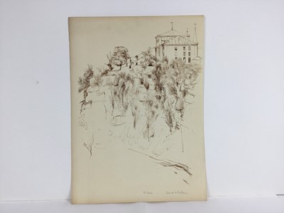 Lot 85 - David Hill (1914-1977), pen and ink and wash 'Noorder Eind, Graveland, inscribed, 24 x 31, together with a group of landscapes on paper in a variety of media. (37)