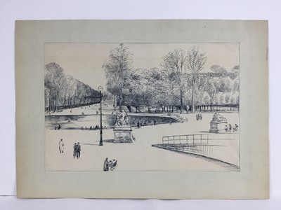 Lot 85 - David Hill (1914-1977), pen and ink and wash 'Noorder Eind, Graveland, inscribed, 24 x 31, together with a group of landscapes on paper in a variety of media. (37)