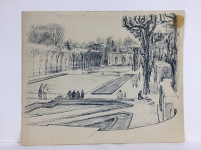 Lot 85 - David Hill (1914-1977), pen and ink and wash 'Noorder Eind, Graveland, inscribed, 24 x 31, together with a group of landscapes on paper in a variety of media. (37)