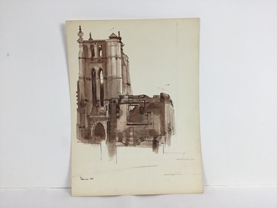Lot 85 - David Hill (1914-1977), pen and ink and wash 'Noorder Eind, Graveland, inscribed, 24 x 31, together with a group of landscapes on paper in a variety of media. (37)