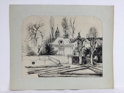 Lot 85 - David Hill (1914-1977), pen and ink and wash 'Noorder Eind, Graveland, inscribed, 24 x 31, together with a group of landscapes on paper in a variety of media. (37)