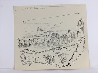 Lot 85 - David Hill (1914-1977), pen and ink and wash 'Noorder Eind, Graveland, inscribed, 24 x 31, together with a group of landscapes on paper in a variety of media. (37)