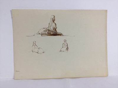 Lot 85 - David Hill (1914-1977), pen and ink and wash 'Noorder Eind, Graveland, inscribed, 24 x 31, together with a group of landscapes on paper in a variety of media. (37)