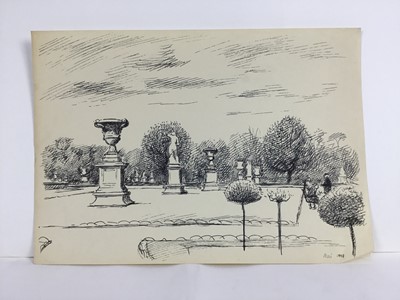 Lot 85 - David Hill (1914-1977), pen and ink and wash 'Noorder Eind, Graveland, inscribed, 24 x 31, together with a group of landscapes on paper in a variety of media. (37)