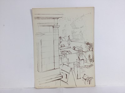 Lot 85 - David Hill (1914-1977), pen and ink and wash 'Noorder Eind, Graveland, inscribed, 24 x 31, together with a group of landscapes on paper in a variety of media. (37)
