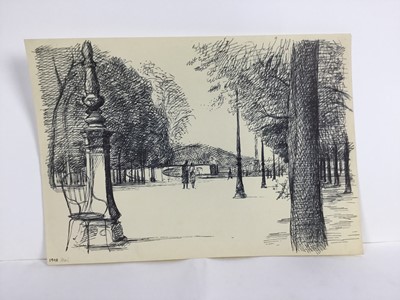 Lot 85 - David Hill (1914-1977), pen and ink and wash 'Noorder Eind, Graveland, inscribed, 24 x 31, together with a group of landscapes on paper in a variety of media. (37)
