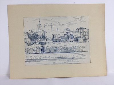 Lot 85 - David Hill (1914-1977), pen and ink and wash 'Noorder Eind, Graveland, inscribed, 24 x 31, together with a group of landscapes on paper in a variety of media. (37)