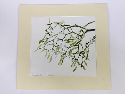 Lot 91 - David Hill (1914-1977), watercolour, orchids in a vase, signed and dated 1973, 36 x 26cm, together with 5 further floral studies in a variety of media. (6)