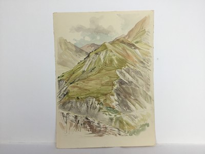 Lot 93 - David Hill (1914-1977), collection of landscape studies in watercolour and other media. (11)