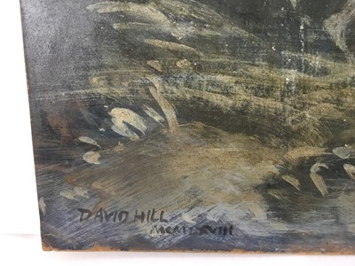 Lot 95 - David Hill (1914-1977), egg tempera on board, group of three Classical figural groups, each signed and dated 1968, 27 x 55cm