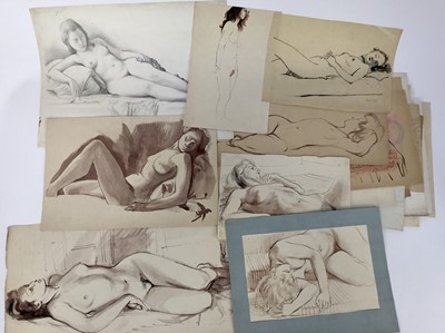 Lot 101 - David Hill (1914-1977), collection of female life studies, in various media, the largest 30 x 50cm. (Approximately 45)