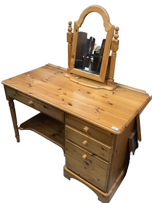 Lot 1359 - Ducal pine dressing table and mirror