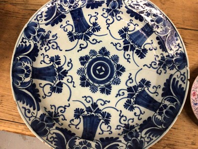 Lot 18 - Two 18th century Delftware dishes