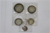 Lot 2346 - G.B. George V Five Coins Crown to Sixpence Set...