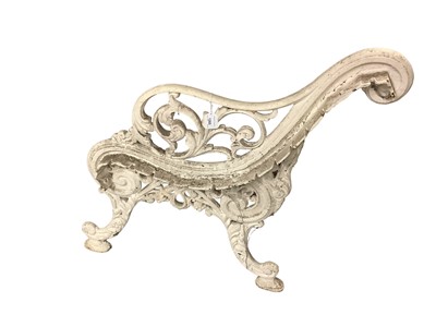 Lot 1265 - Pair of Victorian cast iron bench ends