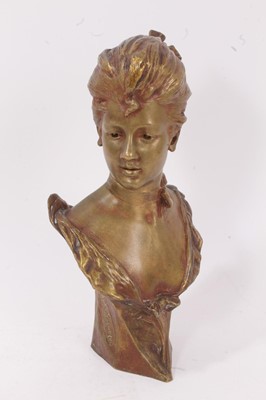 Lot 575 - Georges Van dear Straeten (1856-1928) bronze bust