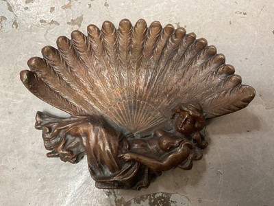 Lot 180 - Art Nouveau bronze ashtray