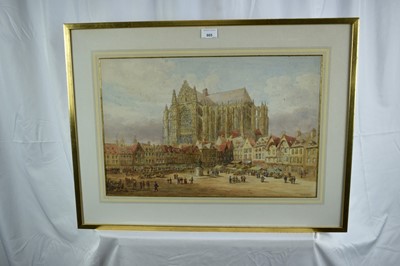 Lot 865 - Francis Philip Barraud (1824-1901) watercolour - Beauvais Cathedral, signed, in glazed gilt frame