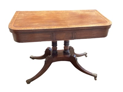 Lot 1278 - Regency mahogany d-shaped card table