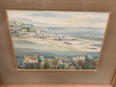 Lot 243 - Gordon Hemm watercolour, Teignmouth Harbour.