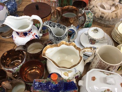 Lot 21 - Group of ceramics, including Staffordshire pottery, commemorative china, Grafton tea set, Doulton pig, etc