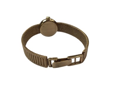 Lot 1014 - Omega 9ct gold wristwatch on 9ct gold bracelet, boxed