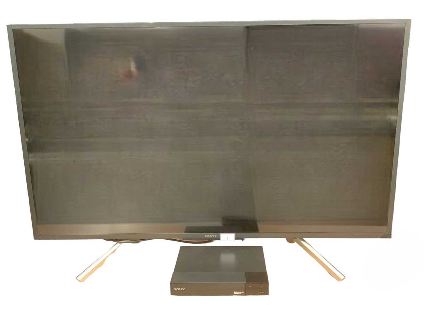 Lot 3 - 43" Sony Bravia smart TV together with a Sony Blu Ray player